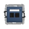 MINI Mechanizm gniazda pojedynczego HDMI 2.1, 8K + gniazda komp. poj. 1xRJ45, kat. 6A, 8-stykowy navy blue 64MGHK-86A