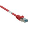 Renkforce RF-5044050 RJ45 Network cable Cat6A S/FTP 0.50m Red Flame-retardant