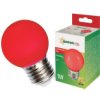 Led Kulka E-27 230V 1W Czerwony Spectrum