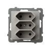 AS Gniazdo potrójne EURO kaszmir GP-3G/m/82