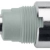 4 mm socket, flat plug connection, mounting Ø 12.2 mm, CAT III, gray, SEB 6452 NI / GR