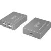 Digitus DA-73120 USB 2.0 Extender Over Cat6 150m 4-Port Hub Metal Housing Black