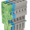 Socket header, 6 pole, pitch 5 mm, straight, gray/blue/green-yellow, 769-106/000-039