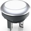 Pushbutton, 1 pole, white, illuminated  (white), 0.1 A/35 V, mounting Ø 16.2 mm, IP65/IP67, 1.15.210.131/2200