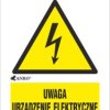Samoprzylepna tabliczka ostrzegawcza /UWAGA URZĄZDENIE ELEKTRYCZNE 148X210/ 10EOA/Q4/F