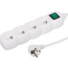Przedłużacz 4-Gniazdowy, 1,5M Biały, Z Wyłącznikiem, 3X1,0Mm Owy 35415
