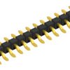 Pin header, 15 pole, pitch 2.54 mm, straight, black, 10080375