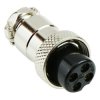 4 Way Female M16 Metal Circular Connector Plug
