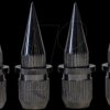 204607 Spikes/absorbers, four-pack, dark chrome plated
