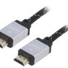 Kabel HDMI, wtyk z obu stron, tekstylny, czarny, 30AWG, dł. przewodu: 5m CCB-HDMIL-5M