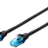 Patch cable, RJ45 plug, straight to RJ45 plug, straight, Cat 5e, U/UTP, PVC, 5 m, black, DK-1512-050/BL