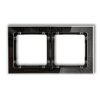 DECO Ramka 2 podwójna uniwersalna transparentna DECO Art - efekt szkła (ramka: transparentna: spód: czarny) transparentny 52-12-