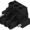 Pin header, 3 pole, pitch 5.08 mm, straight, black, 1944340000