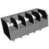 PCB terminal, 5 pole, AWG 30-16, 10 A, screw connection, black, 4-1437646-5