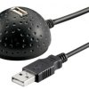Przedłużacz USB 2.0 Hi-Speed z praktyczną nóżką 1,5 m, Czarny