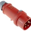 Złącze przemysłowe - zasilające 16A Wtyczka 400 V 3P + N + E Męski MENNEKES Czerwony Montaż na kablu IP44