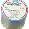 Lutowie z ołowiem średnica 1.5mm Felder Lottechnik 40% Pb temp. topnienia 183°C 250g 60% Zn