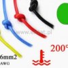 Kabel silikonowy - zielony; cynowana miedź 0,06mm2
