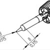 0142PDLF08 ERSADUR soldering tip, 0.8 mm, pencil tip