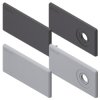 Zaślepka czworokątna pasuje do rowka 10mm Szary Przykrywka PP pasujący profil 45 x 90