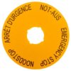 Tabliczka Opisowa Żółta Okrągła Fi90 Emergency Stop (De, Gb, Nl, F) M22-Xak3...