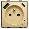 Gniazdo elektryczne z uziemieniem z USB A+C 20W z pomiarem energii (watomierz) ZigBee złote podtynkowe (moduł bez ramki) - TAWOI