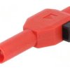 Złącze laboratoryjne bananowe 4mm wtyk 10A 600V czerwony 22.3007-22