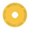 Tabliczka Opisowa Żółta Okrągła Fi90 Emergency Stop M22-Xak1 216465