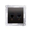 SIMON 54 Gniazdo telefoniczno/komputerowe RJ12/RJ45 kat.5e antracyt D5T.01/48 KONTAKT SIMON