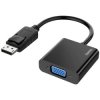 Hama 00200337 Displayport To VGA Adapter Black Uk Plug For Monitors TVs