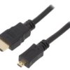 Hdmi.He320.030 Kabel Hdmi 2.0 Hdmi Wtyk,Micro Hdmi Wtyk Pvc Dł: 3M Czarny