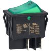 R-TECH 523225 Rocker switch DPST, green illuminated, 01 marking, 20A 250V