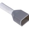 Końcówka tulejkowa izolowana 2 x 4mm² długość 12mm Szary średnica 4.2mm Izolowane RS PRO