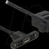 85109 Delock Cable USB 2.0 Micro-B female panel-mount > USB 2.0 Type-A