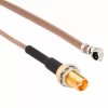 Coaxial cable, MCX socket (straight) to AMC plug (angled), 50 Ω, RG-178, grommet black, 50 mm, 336503-08-0050