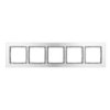 Deco Ramka Uniwersalna Pięciokrotna - Aluminium Szczotkowane (Ramka: Srebrna...