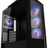 LC Power 808B - Skylla_X Midi Tower Obudowa gamingowa czarny z okienkiem, z 4 wentylatorami LED