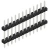 Pin header, 12 pole, pitch 2 mm, straight, black, SLY508112Z