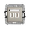 Icon Mechanizm Gniazda Podwójnego 2Xusb A-A 2.0 Taupe 60Igusb-2