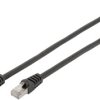 Kabel krosowy DIGITUS CAT6 S-FTP, RJ45, wtyczka / wtyczka, AWG 27/7, LSZH, skrętka, długość 1 m, czarny