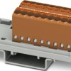 Distribution block, push-in connection, 0.14-2.5 mm², 17.5 A, 6 kV, brown, 1046952