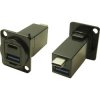 Cliff CP30235MB USB Connector Plug Black Content 1 piece
