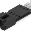 Pin header, 3 pole, pitch 2.54 mm, straight, black, 5-103944-2