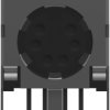 Panel socket, 6 pole, solder connection, angled, 5750071-1