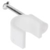 Uchwyt Kablowy Okrągły Fi9mm Biały Trz-9*P100