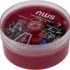 NWS 144-BI-400 Zestaw końcówek rurkowych 0.5 mm², 0.75 mm², 1 mm², 1.5 mm², 2.5 mm² z częściową izolacją niebieski, szar