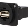 Łącznik USB A - USB B 2.0 FT metal 19x24mm CP30209NMB