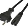 Kabel zasilający OMYp do sprzętu Audio i RTV z wtyczką IEC320 C7 (ósemka) 2,5A czarny 3m