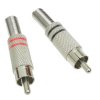Wtyk RCA CHINCH komplet czarne czerwone (2szt)