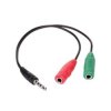 Adapter z kablem Akyga AK-AV-08 mini Jack (m) / 2x mini Jack (f) 15cm